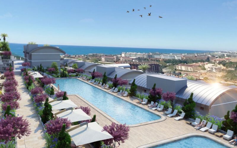 New 3 Room Apartment with Sea View in KONAKLI Alanya Turkey