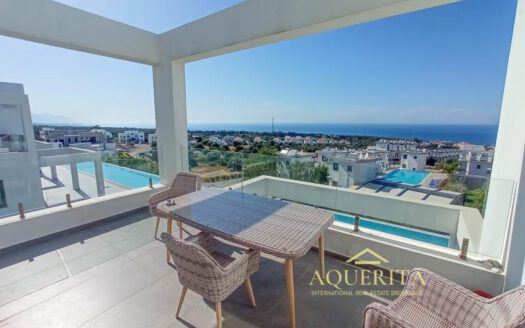 2 Bedroom Penthouse with Sea View and Roof Terrace for Sale in ESENTEPE Kyrenia North Cyprus