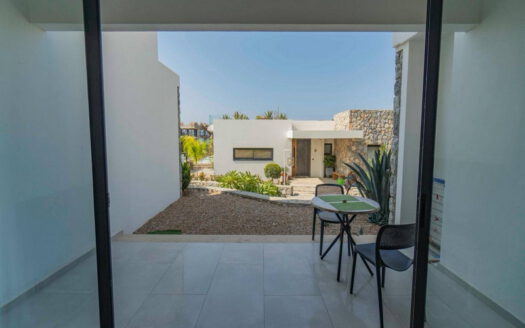 2 Room Ground Floor Apartment with partial Sea View in BAHCELI Kyrenia North Cyprus for Sale