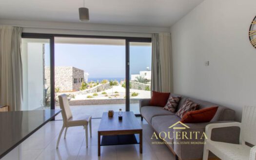 2 Room Ground Floor Apartment with Sea View in BAHCELI Kyrenia North Cyprus