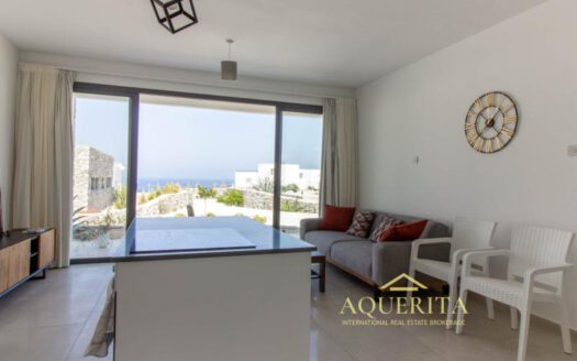 2 Room Ground Floor Apartment with Sea View in BAHCELI Kyrenia North Cyprus